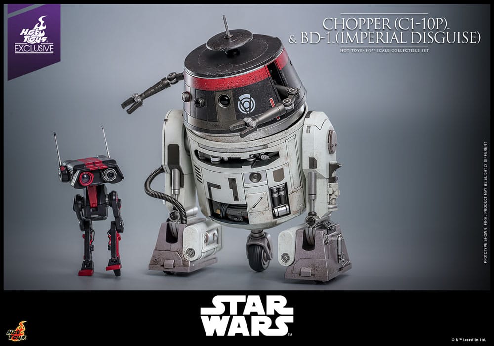 Star Wars Action Figure Set 1/6 Chopper (C1-10P™) &amp; BD-1™ (Imperial Disguise) 18cm &amp; 8cm