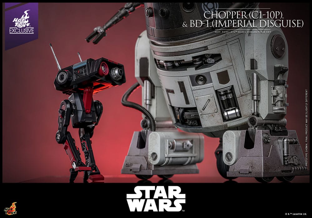 Star Wars Action Figure Set 1/6 Chopper (C1-10P™) &amp; BD-1™ (Imperial Disguise) 18cm &amp; 8cm
