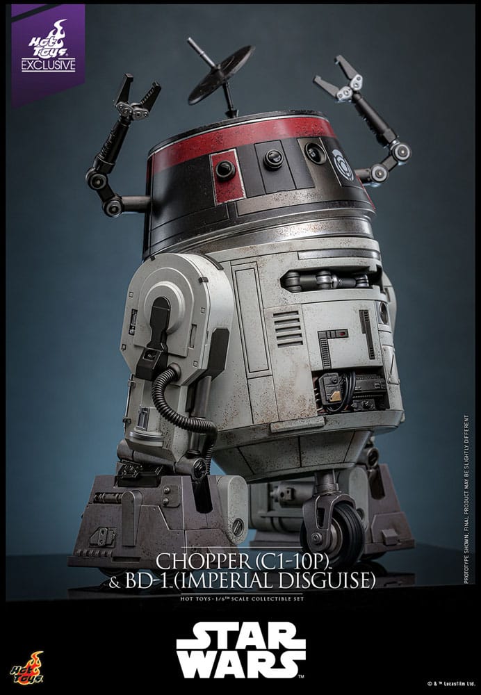 Star Wars Action Figure Set 1/6 Chopper (C1-10P&trade;) & BD-1&trade; (Imperial Disguise) 18 cm & 8 cm
