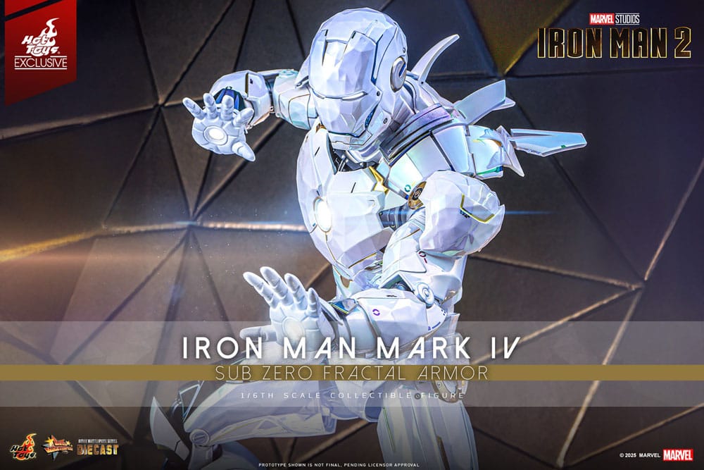 Iron Man 2 Movie Masterpiece Diecast Action Figure 1/6 Iron Man Mark IV (Sub-Zero Fractal Armor) Hot Toys Exclusive 33 cm