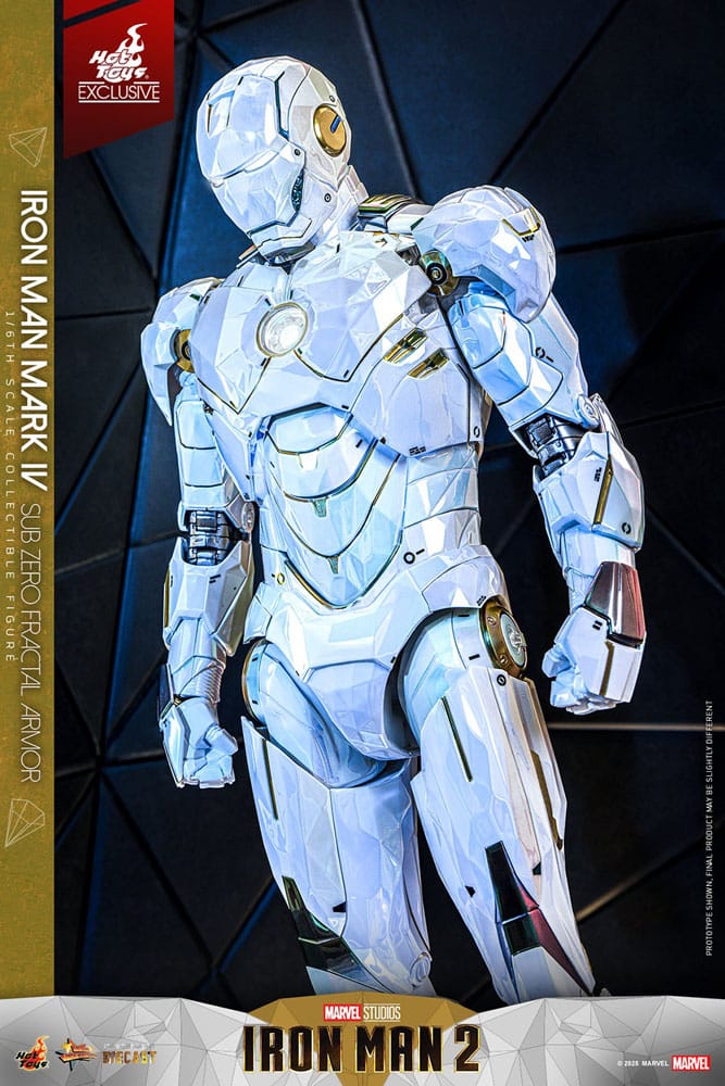 Iron Man 2 Movie Masterpiece Diecast Action Figure 1/6 Iron Man Mark IV (Sub-Zero Fractal Armor) Hot Toys Exclusive 33 cm