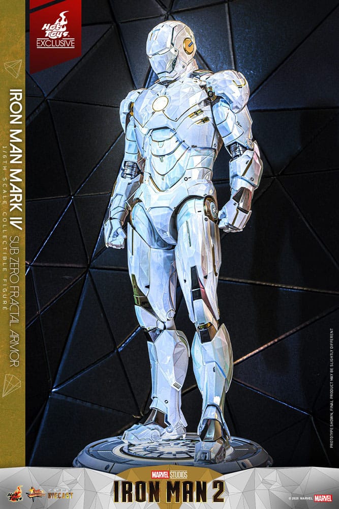 Iron Man 2 Movie Masterpiece Diecast Action Figure 1/6 Iron Man Mark IV (Sub-Zero Fractal Armor) Hot Toys Exclusive 33 cm