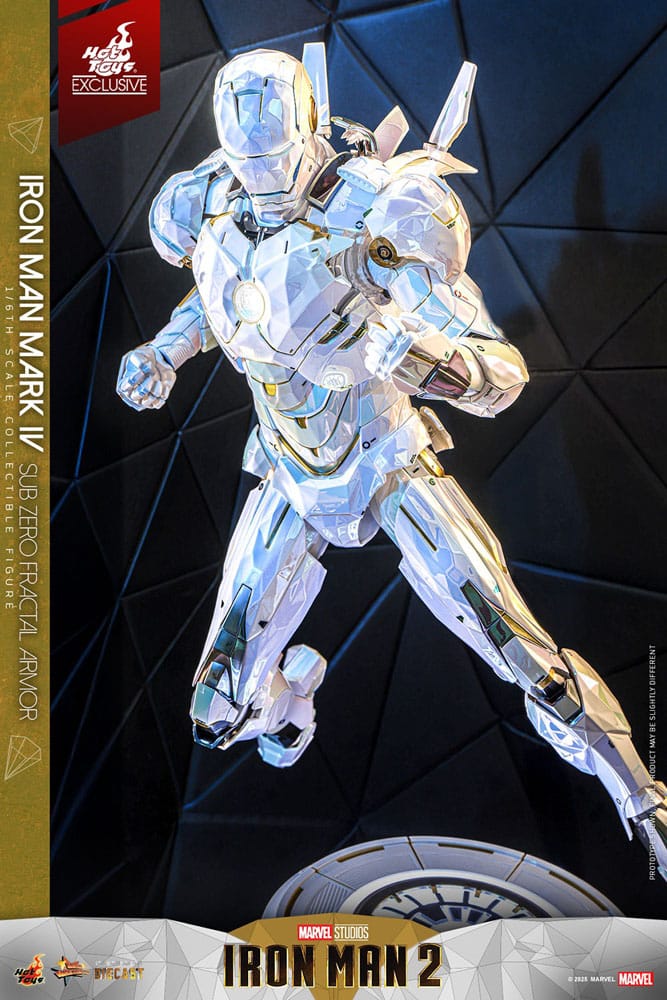 Iron Man 2 Movie Masterpiece Diecast Action Figure 1/6 Iron Man Mark IV (Sub-Zero Fractal Armor) Hot Toys Exclusive 33 cm