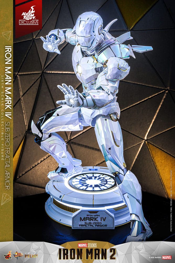 Iron Man 2 Movie Masterpiece Diecast Action Figure 1/6 Iron Man Mark IV (Sub-Zero Fractal Armor) Hot Toys Exclusive 33 cm