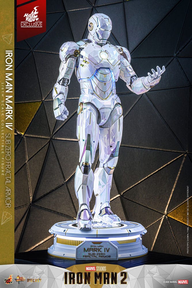 Iron Man 2 Movie Masterpiece Diecast Action Figure 1/6 Iron Man Mark IV (Sub-Zero Fractal Armor) Hot Toys Exclusive 33 cm