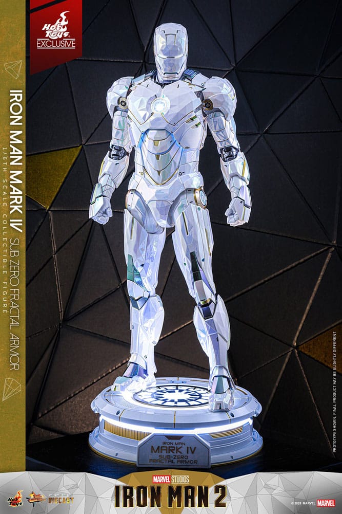 Iron Man 2 Movie Masterpiece Diecast Action Figure 1/6 Iron Man Mark IV (Sub-Zero Fractal Armor) Hot Toys Exclusive 33 cm