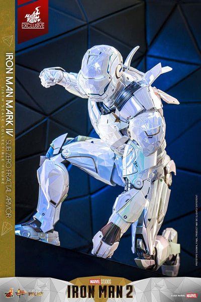 Iron Man 2 Movie Masterpiece Diecast Action Figure 1/6 Iron Man Mark IV (Sub-Zero Fractal Armor) Hot Toys Exclusive 33 cm