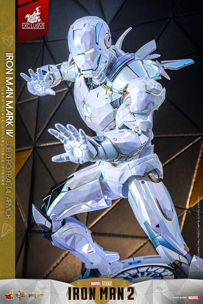 Iron Man 2 Movie Masterpiece Diecast Action Figure 1/6 Iron Man Mark IV (Sub-Zero Fractal Armor) Hot Toys Exclusive 33 cm