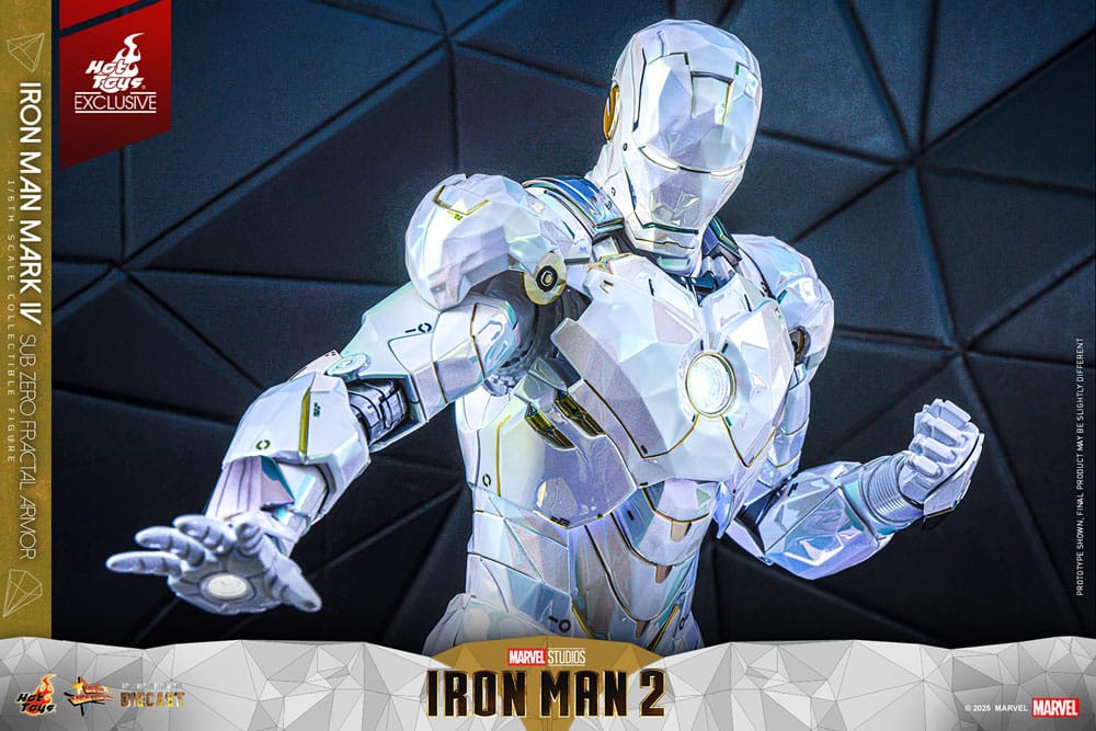 Iron Man 2 Movie Masterpiece Diecast Action Figure 1/6 Iron Man Mark IV (Sub-Zero Fractal Armor) Hot Toys Exclusive 33 cm