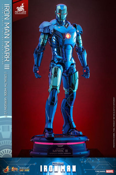 Iron Man Movie Masterpiece Diecast Action Figure 1/6 Iron Man Mark III (Stealth Mode Ver.) 2.0 Hot Toys Exclusive 33 cm