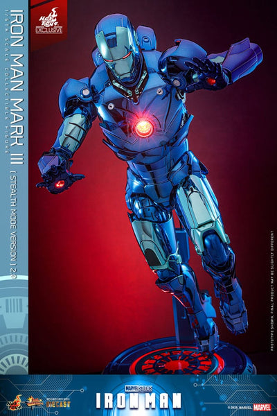 Iron Man Movie Masterpiece Diecast Action Figure 1/6 Iron Man Mark III (Stealth Mode Ver.) 2.0 Hot Toys Exclusive 33 cm