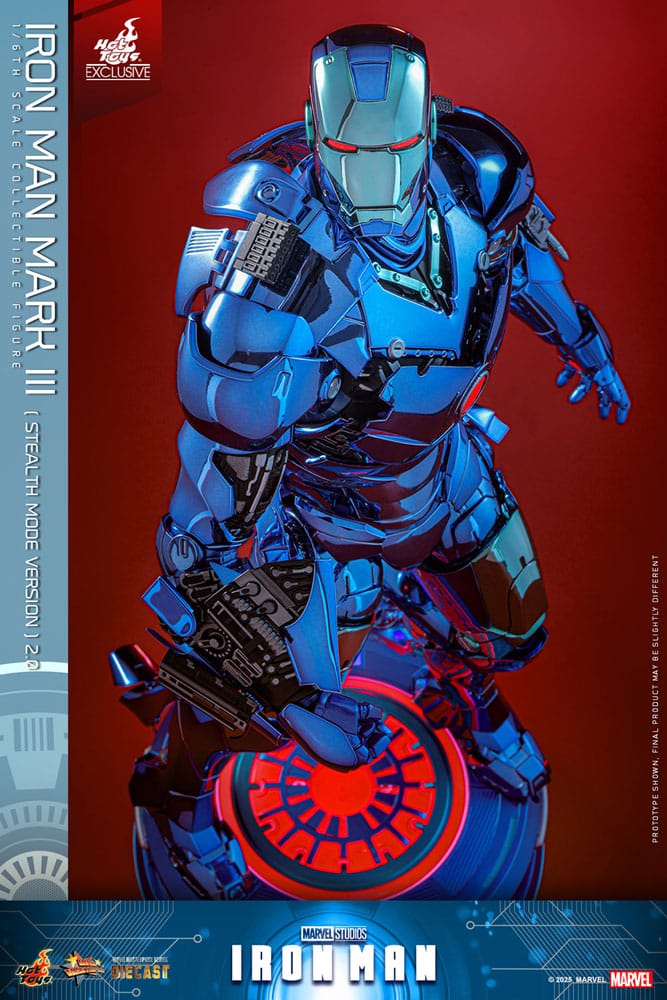Iron Man Movie Masterpiece Diecast Action Figure 1/6 Iron Man Mark III (Stealth Mode Ver.) 2.0 Hot Toys Exclusive 33 cm