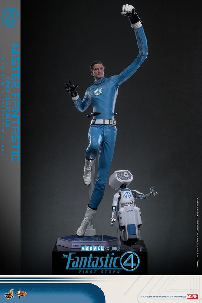 The Fantastic Four: First Steps Movie Masterpiece Action Figure 2-Pack 1/6 Mister Fantastic &amp; HERBIE 30 cm