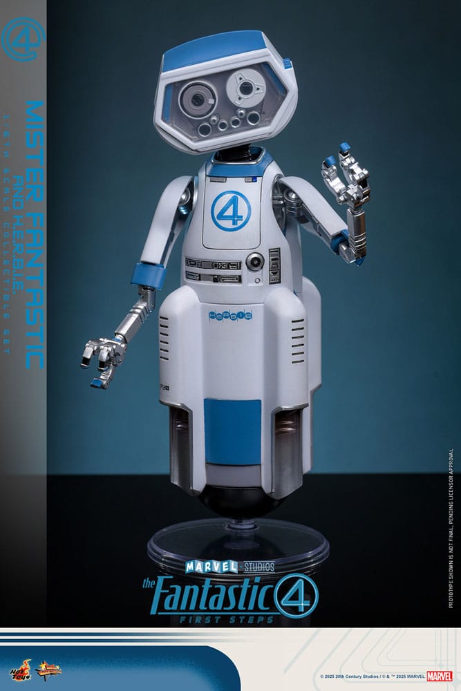 The Fantastic Four: First Steps Movie Masterpiece Action Figure 2-Pack 1/6 Mister Fantastic &amp; HERBIE 30 cm