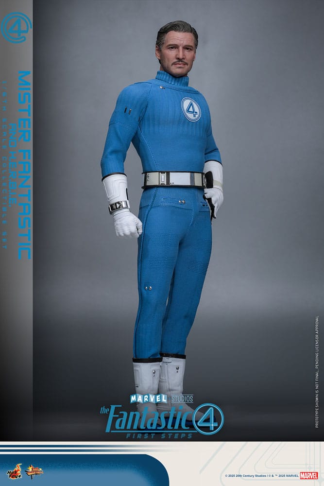 The Fantastic Four: First Steps Movie Masterpiece Action Figure 2-Pack 1/6 Mister Fantastic &amp; HERBIE 30 cm