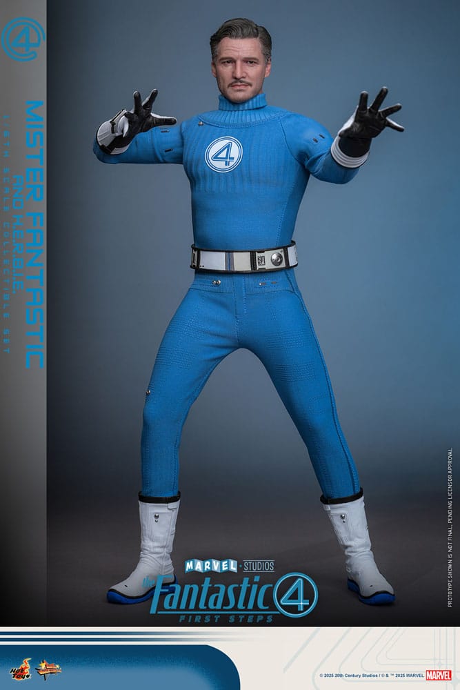 The Fantastic Four: First Steps Movie Masterpiece Action Figure 2-Pack 1/6 Mister Fantastic &amp; HERBIE 30 cm