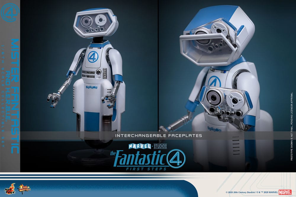 The Fantastic Four: First Steps Movie Masterpiece Action Figure 2-Pack 1/6 Mister Fantastic &amp; HERBIE 30 cm