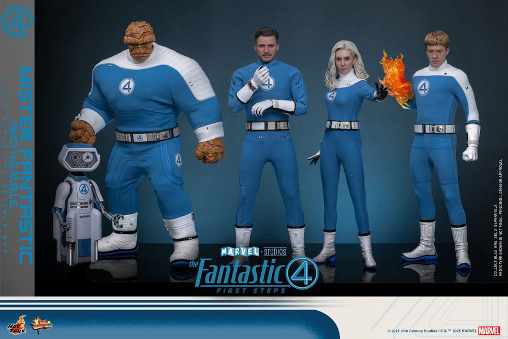 The Fantastic Four: First Steps Movie Masterpiece Action Figure 2-Pack 1/6 Mister Fantastic &amp; HERBIE 30 cm
