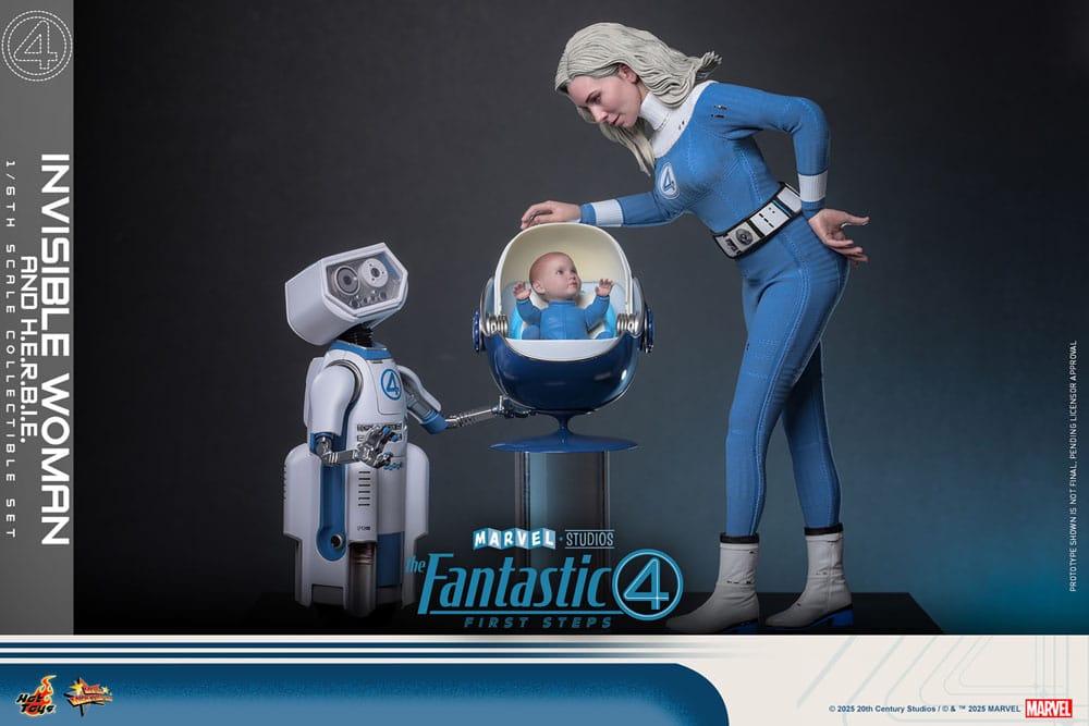 The Fantastic Four: First Steps Movie Masterpiece Action Figure 2-Pack 1/6 Invisible Woman & H.E.R.B.I.E. 28 cm