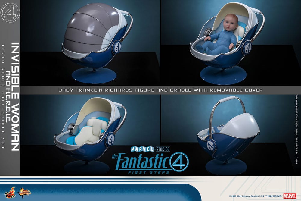 The Fantastic Four: First Steps Movie Masterpiece Action Figure 2-Pack 1/6 Invisible Woman & H.E.R.B.I.E. 28 cm