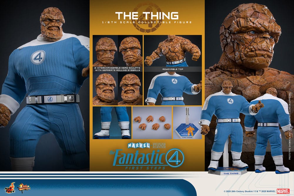 The Fantastic Four: First Steps Movie Masterpiece Action Figure 1/6 The Thing 31 cm