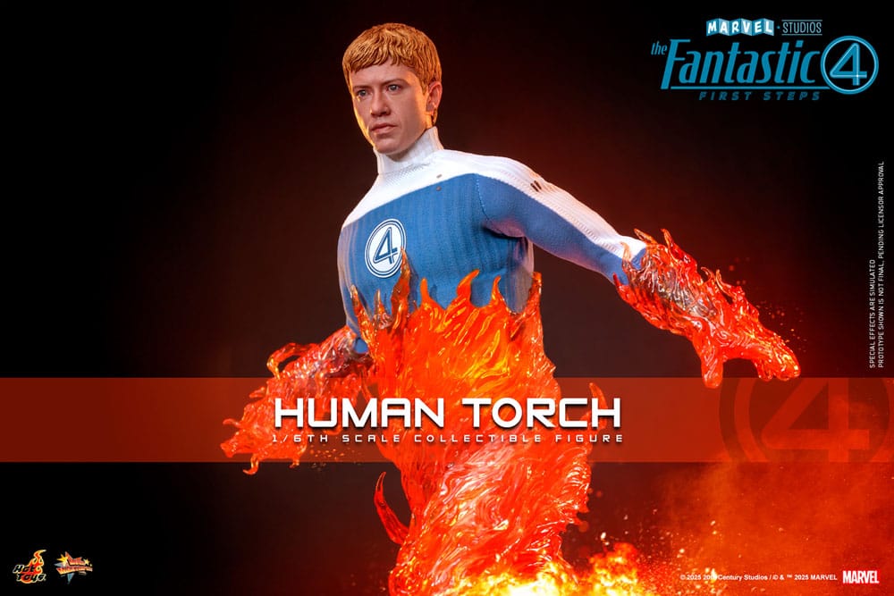 The Fantastic Four: First Steps Movie Masterpiece Action Figure 1/6 Human Torch 30 cm