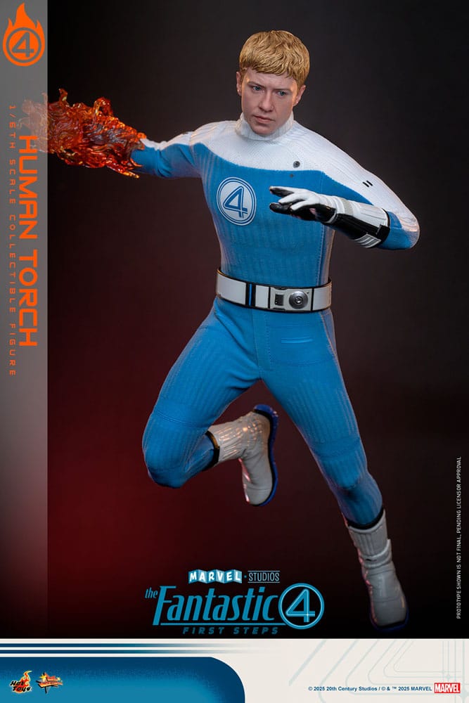 The Fantastic Four: First Steps Movie Masterpiece Action Figure 1/6 Human Torch 30 cm