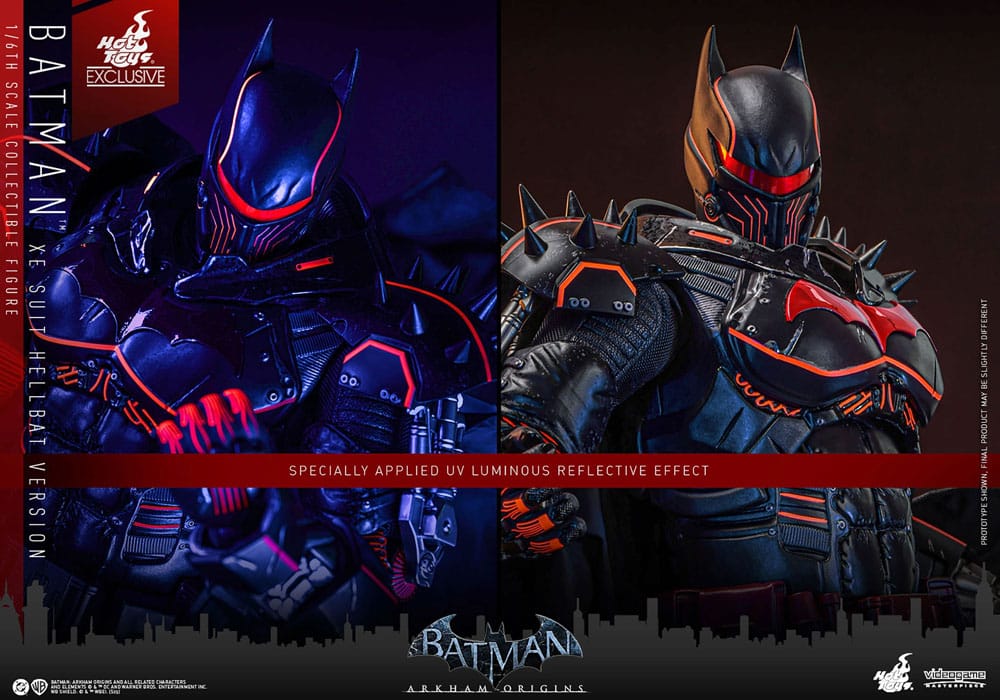 Batman Arkham Origins Videogame Masterpiece Action Figure 1/6 XE Suit Hellbat Version Hot Toys Exclusive 33 cm