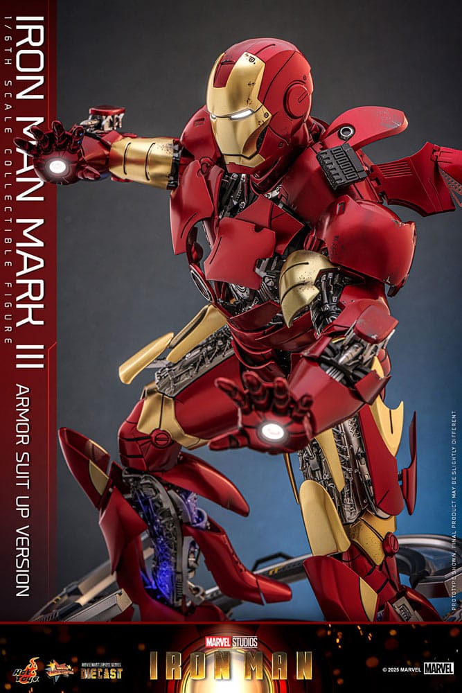 Iron Man Movie Masterpiece Diecast Action Figure 1/6 Iron Man Mark III (Armor Suit Up Version) 32 cm