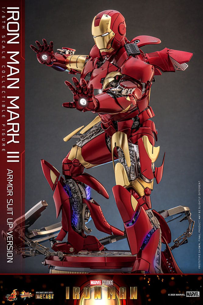Iron Man Movie Masterpiece Diecast Action Figure 1/6 Iron Man Mark III (Armor Suit Up Version) 32 cm
