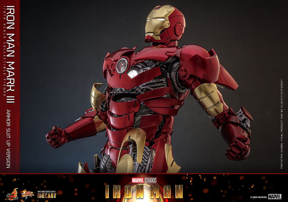 Iron Man Movie Masterpiece Diecast Action Figure 1/6 Iron Man Mark III (Armor Suit Up Version) 32 cm