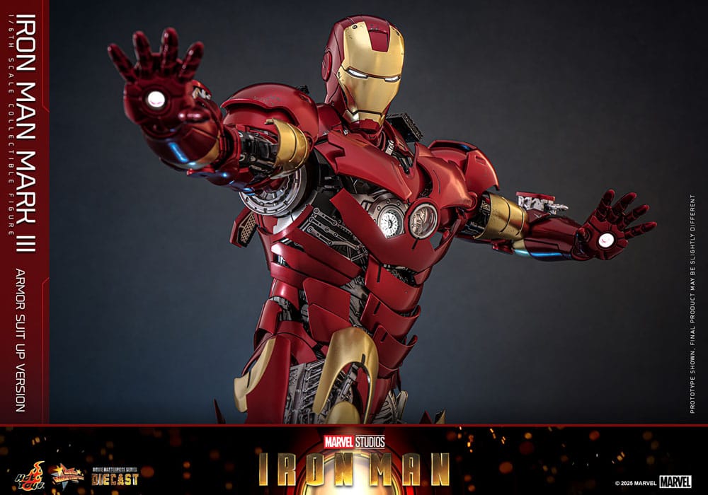 Iron Man Movie Masterpiece Diecast Action Figure 1/6 Iron Man Mark III (Armor Suit Up Version) 32 cm