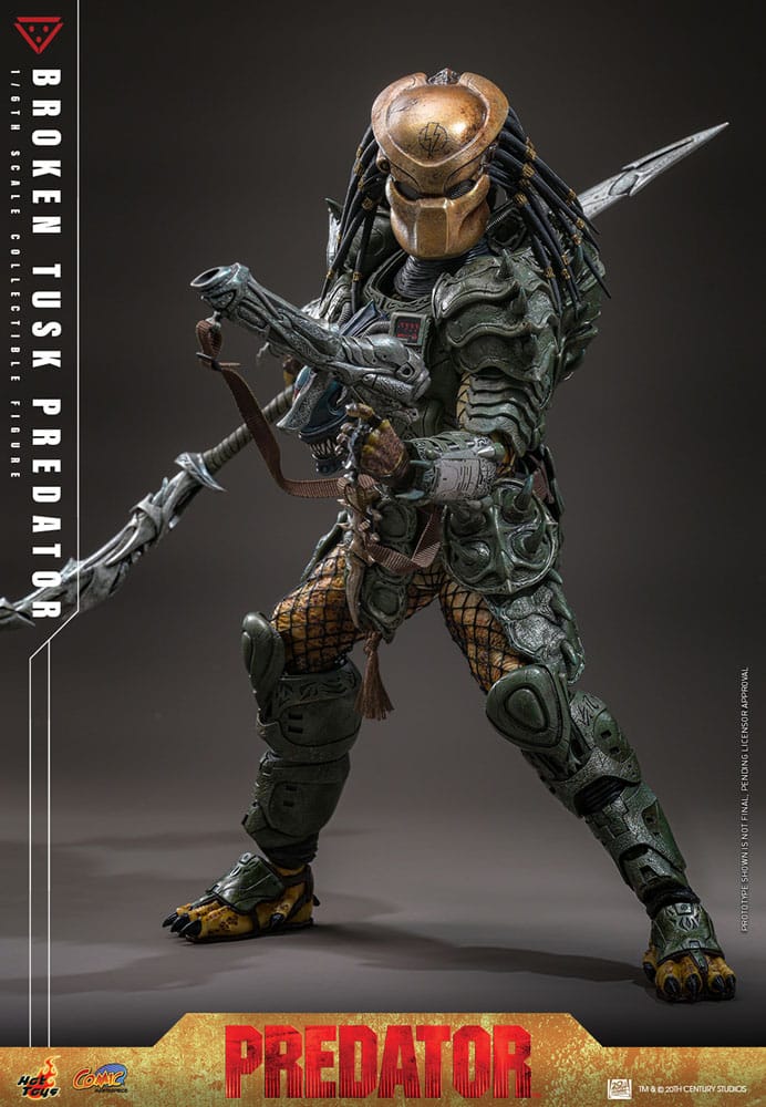 Alien vs. Predator Comic Masterpiece Action Figure 1/6 Broken Tusk Predator 35 cm