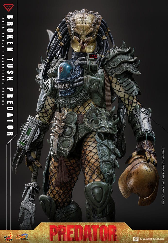 Alien vs. Predator Comic Masterpiece Action Figure 1/6 Broken Tusk Predator 35 cm