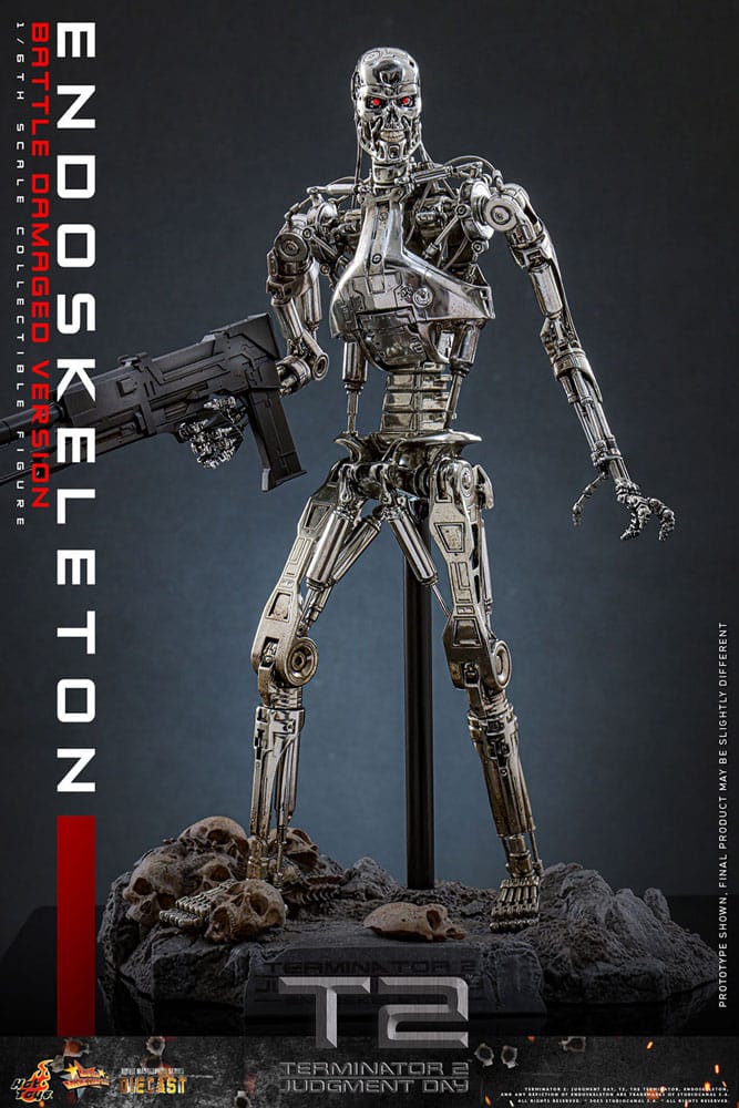 Terminator 2: Judgment Day Movie Masterpiece Die-cast Action Figure 1/6 Endoskeleton (Battle Damaged Version) 31 cm