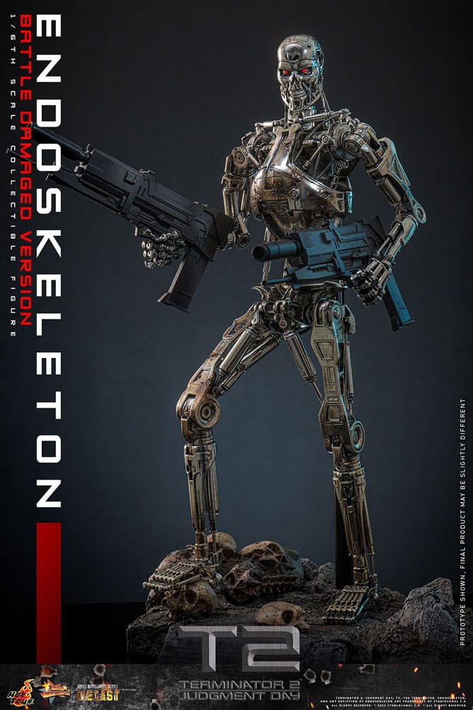 Terminator 2: Judgment Day Movie Masterpiece Die-cast Action Figure 1/6 Endoskeleton (Battle Damaged Version) 31 cm