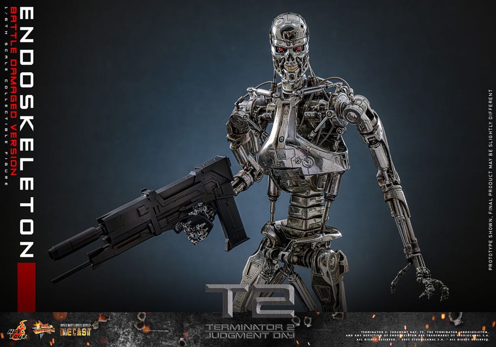 Terminator 2: Judgment Day Movie Masterpiece Die-cast Action Figure 1/6 Endoskeleton (Battle Damaged Version) 31 cm