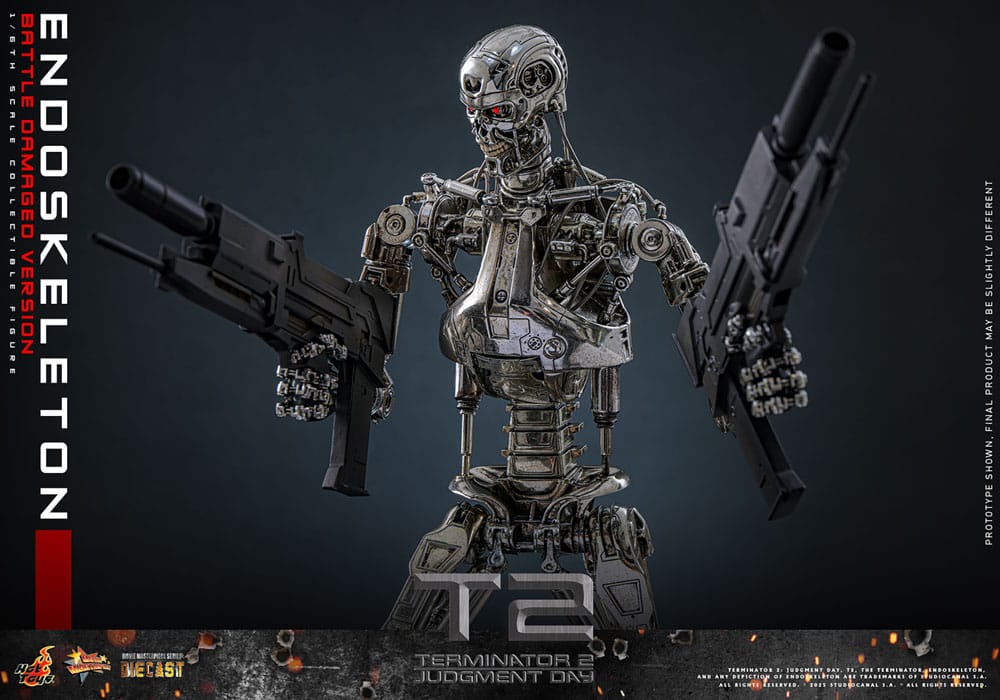Terminator 2: Judgment Day Movie Masterpiece Die-cast Action Figure 1/6 Endoskeleton (Battle Damaged Version) 31 cm