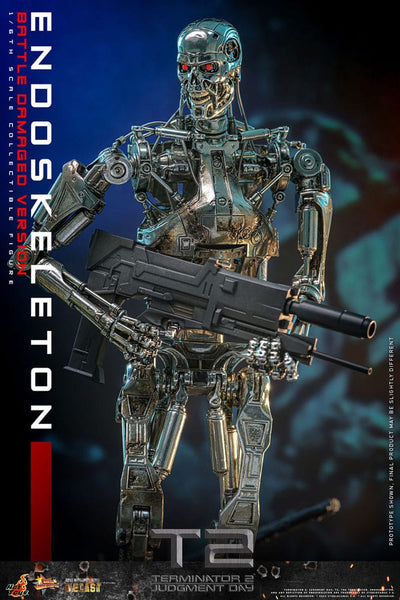 Terminator 2: Judgment Day Movie Masterpiece Die-cast Action Figure 1/6 Endoskeleton (Battle Damaged Version) 31 cm
