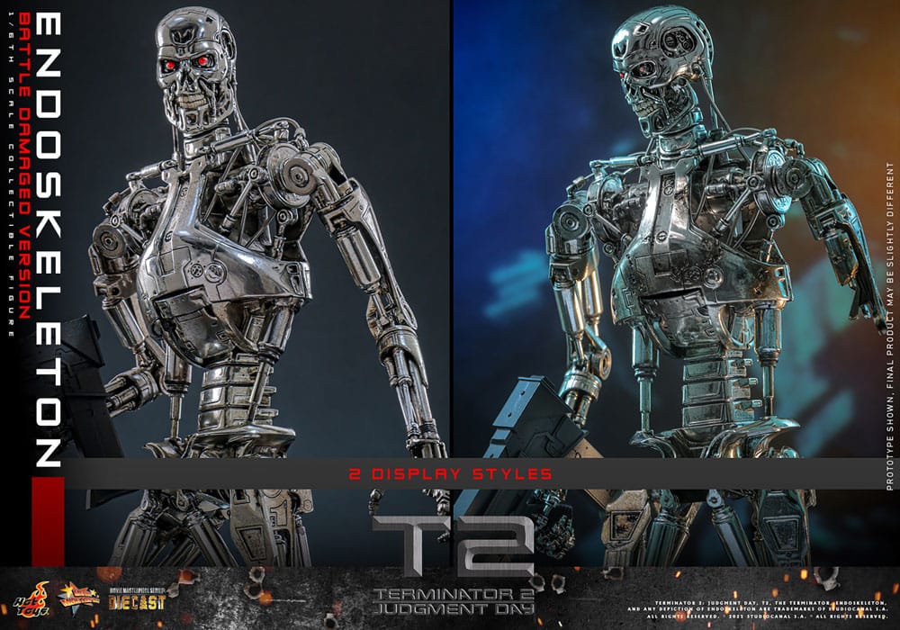 Terminator 2: Judgment Day Movie Masterpiece Die-cast Action Figure 1/6 Endoskeleton (Battle Damaged Version) 31 cm