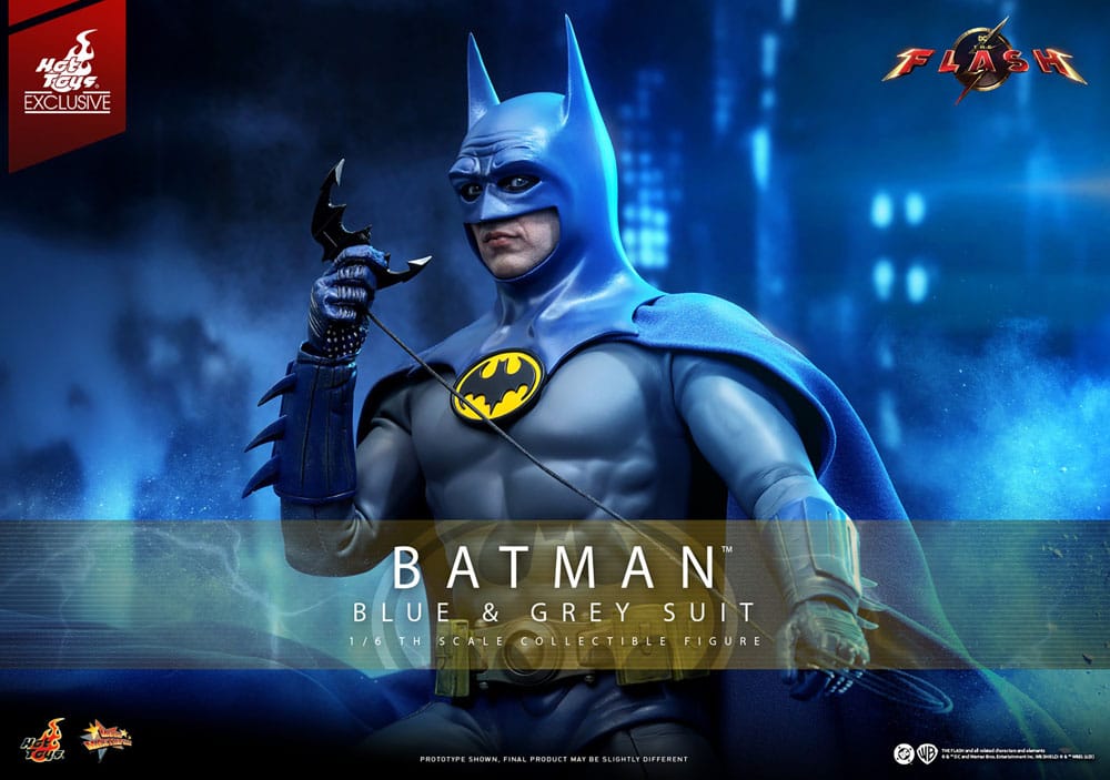 The Flash Movie Masterpiece Action Figure 1/6 Batman (Blue & Grey Suit) Limited Edition Hot Toys Exclusive 30 cm