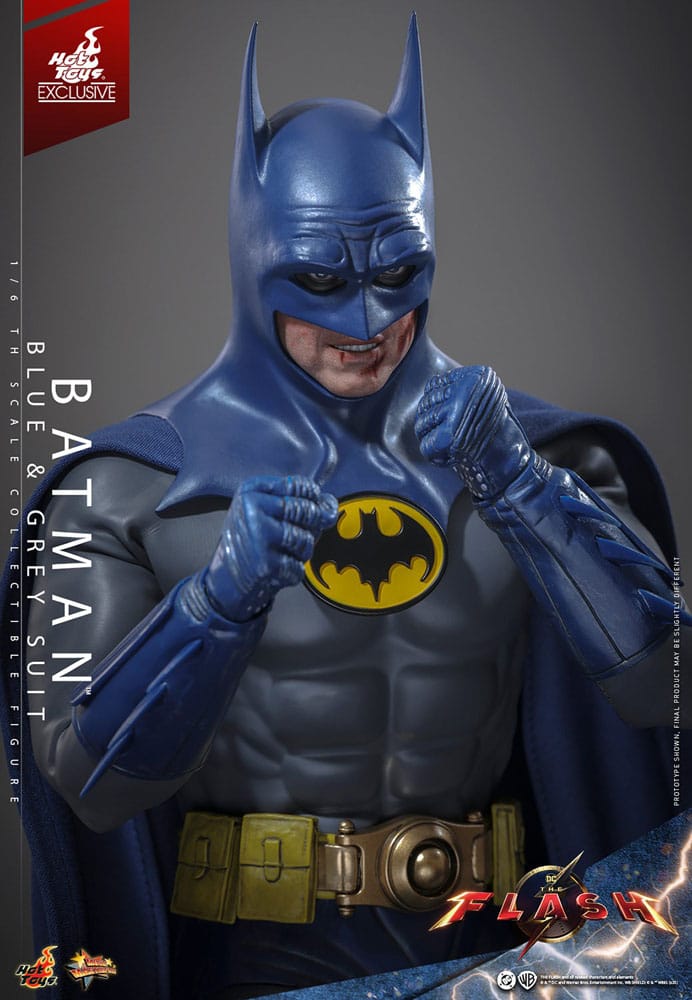 The Flash Movie Masterpiece Action Figure 1/6 Batman (Blue & Grey Suit) Limited Edition Hot Toys Exclusive 30 cm