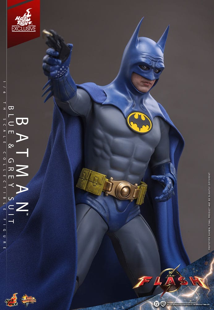 The Flash Movie Masterpiece Action Figure 1/6 Batman (Blue & Grey Suit) Limited Edition Hot Toys Exclusive 30 cm
