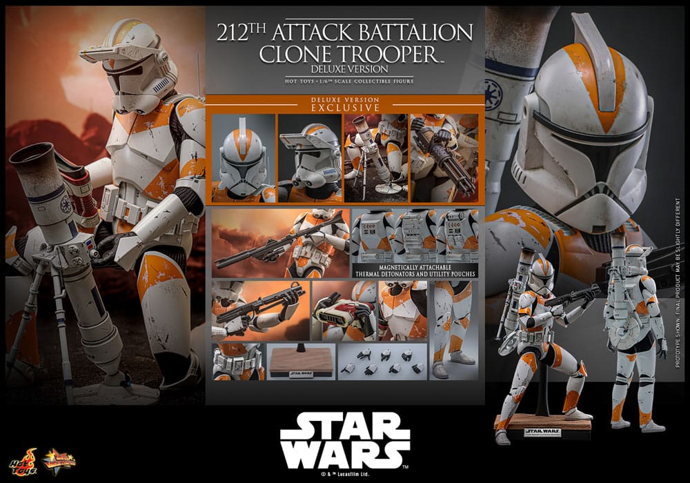 Star Wars: The Clone Wars Action Figure 1/6 212th Attack Battalion Clone Trooper Deluxe Version 30 cm