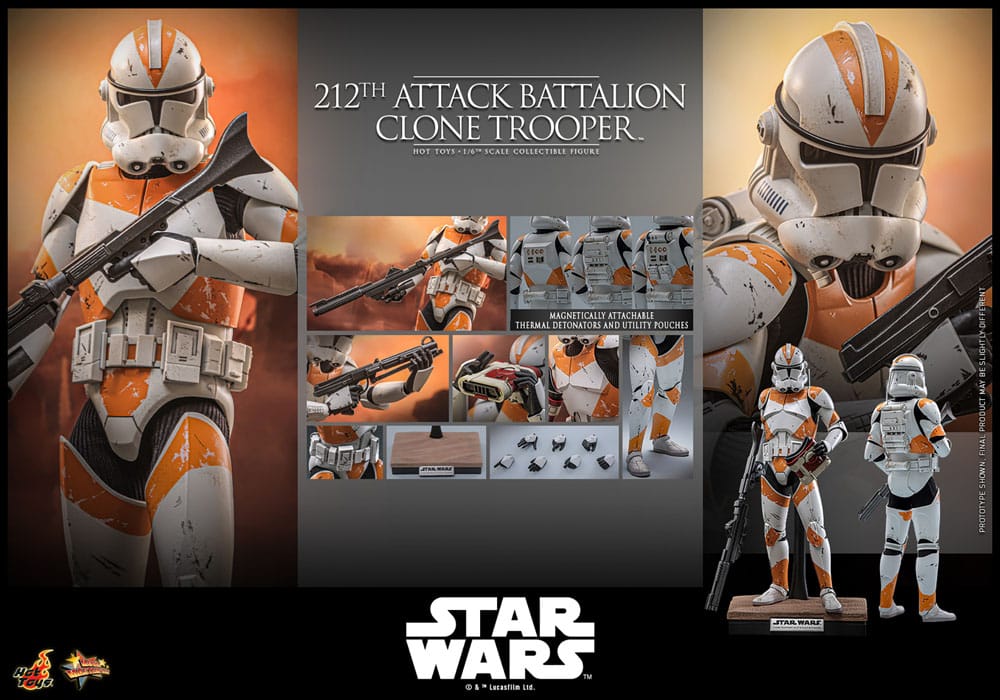 Star Wars: The Clone Wars Action Figure 1/6 212th Attack Battalion Clone Trooper 30 cm