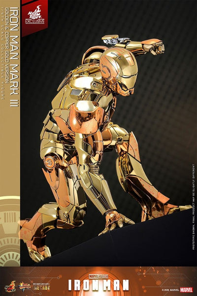 Iron Man Movie Masterpiece Diecast Action Figure 1/6 Iron Man Mark III (Golden & Copper Gold Version) Hot Toys Exclusive 33 cm