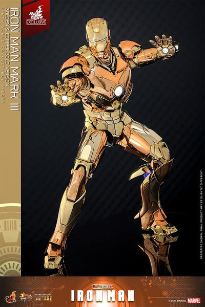 Iron Man Movie Masterpiece Diecast Action Figure 1/6 Iron Man Mark III (Golden & Copper Gold Version) Hot Toys Exclusive 33 cm