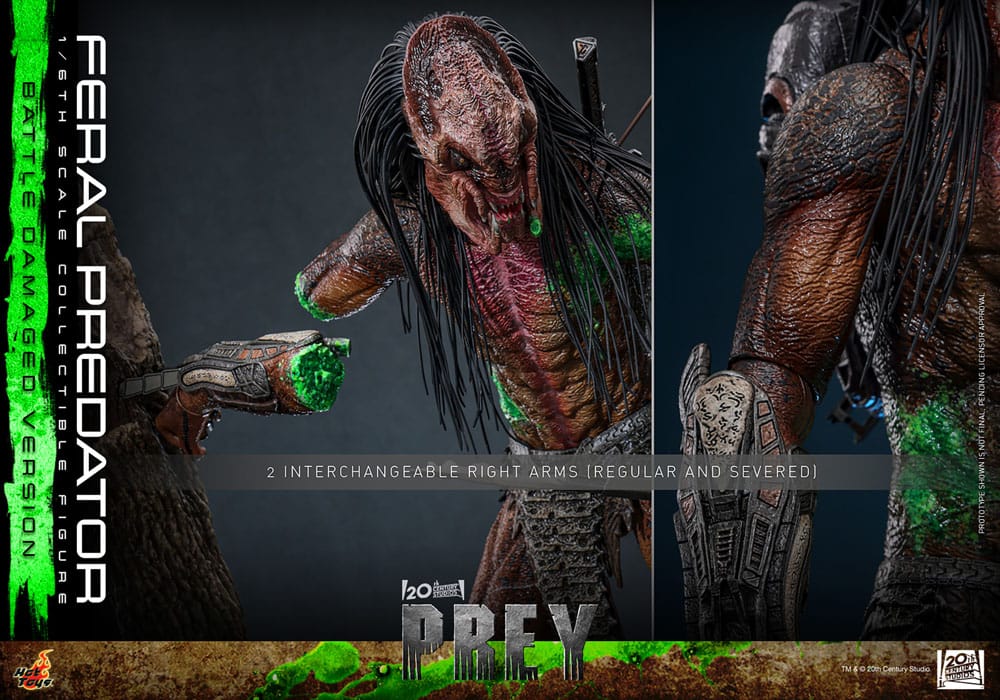 Prey Action Figure 1/6 Feral Predator (Battle Damaged Version) 37 cm