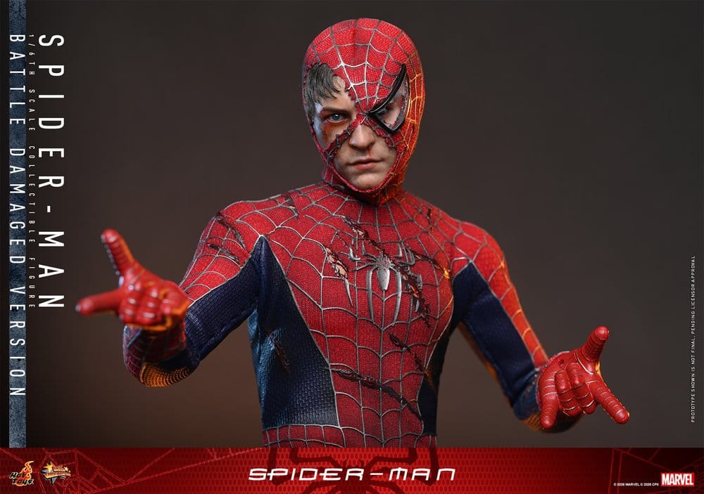 Spider-Man Movie Masterpiece Action Figure 1/6 Spider-Man (Battle Damaged Version) 30 cm