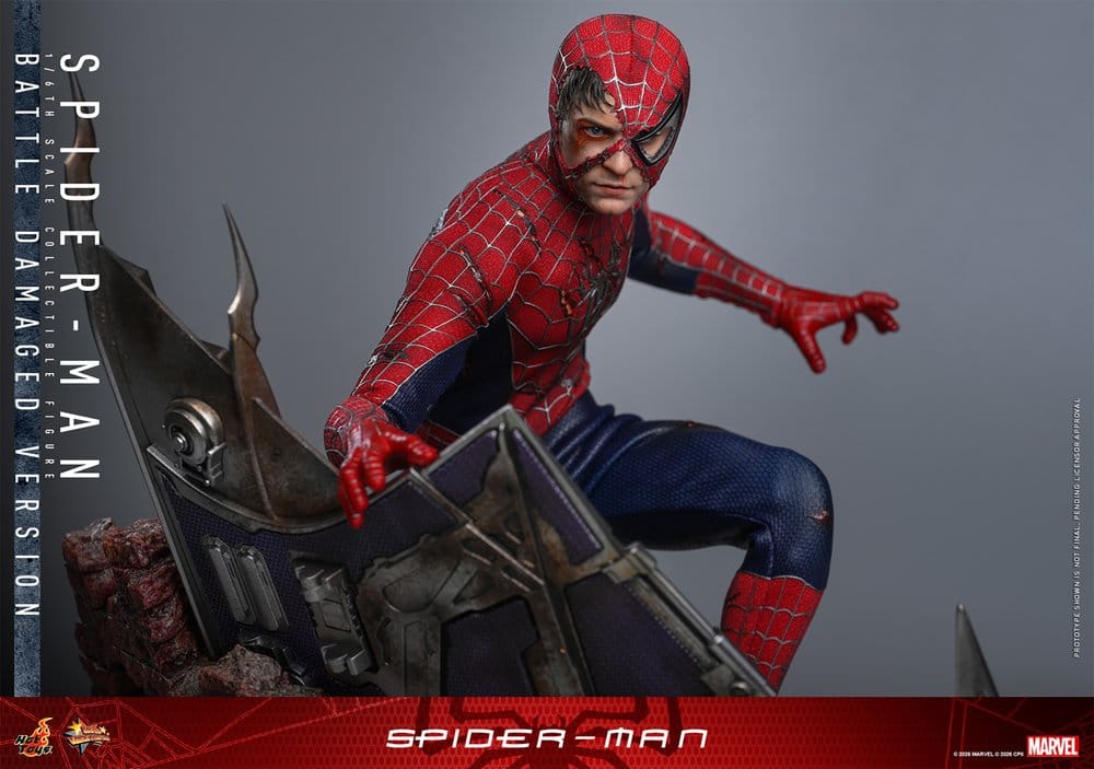 Spider-Man Movie Masterpiece Action Figure 1/6 Spider-Man (Battle Damaged Version) 30 cm